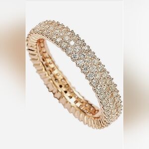 Suzy Levian 14K RoseGoldPlated Sterling Silver Micro-Pave CZ Eternity Ring 7.5